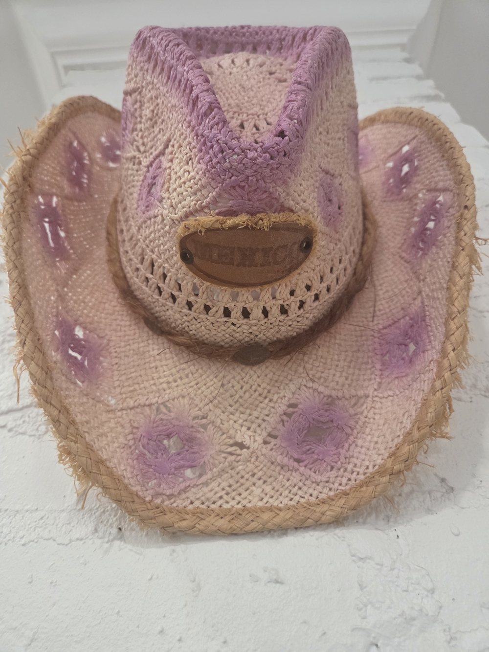 Mexico Pink Straw Cowboy Hat - Women Accessories